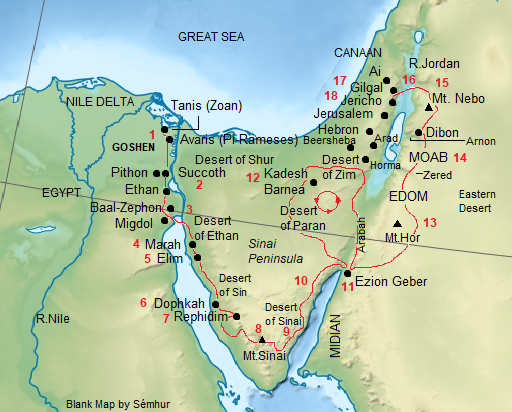 A rota do Êxodo – travessia do Mar Vermelho A rota do Êxodo – travessia do Mar Vermelho